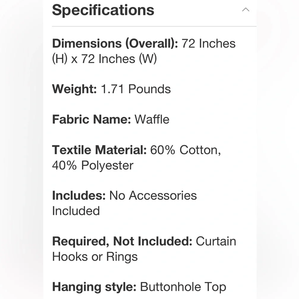 CASALUNA NWT waffle shower curtain -white